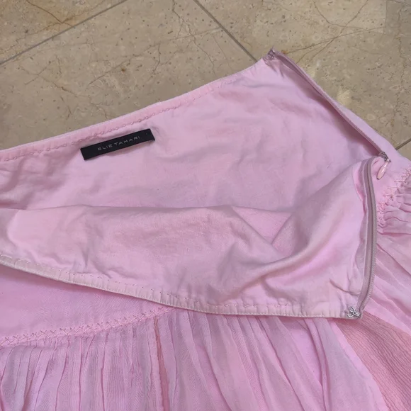 Delicate Pink Crepe Ballet Skirt Elie Tahari - Picture 5 of 9